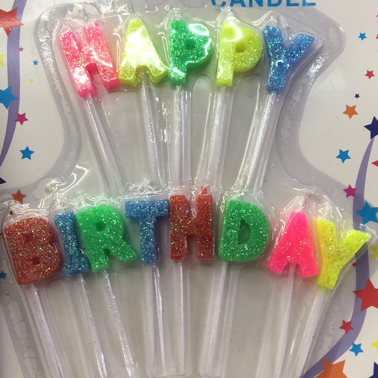 Birthday letter gold powder