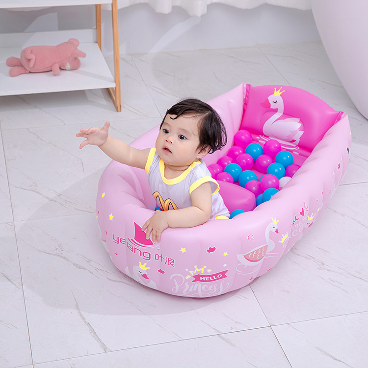 Thickened and insulated baby bath basin, inflatable bathtub, suitable for sitting, lying down, large babies, newborns and children, convenient to carry Item Picture