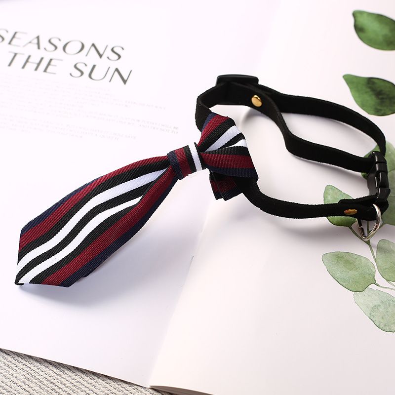 Pet collar manufacturer wholesale Korean version dog collar and tie adjustable universal collar and tie for both cats and dogs undefined
