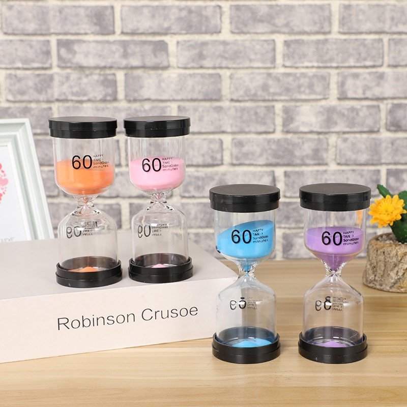 Creative fashion design handicraft: round 60 minute glass timing hourglass thumbnail