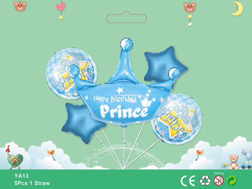 迷你婴儿系列儿童生日派对布置用品卡通充气玩具铝膜气球批发详情图4