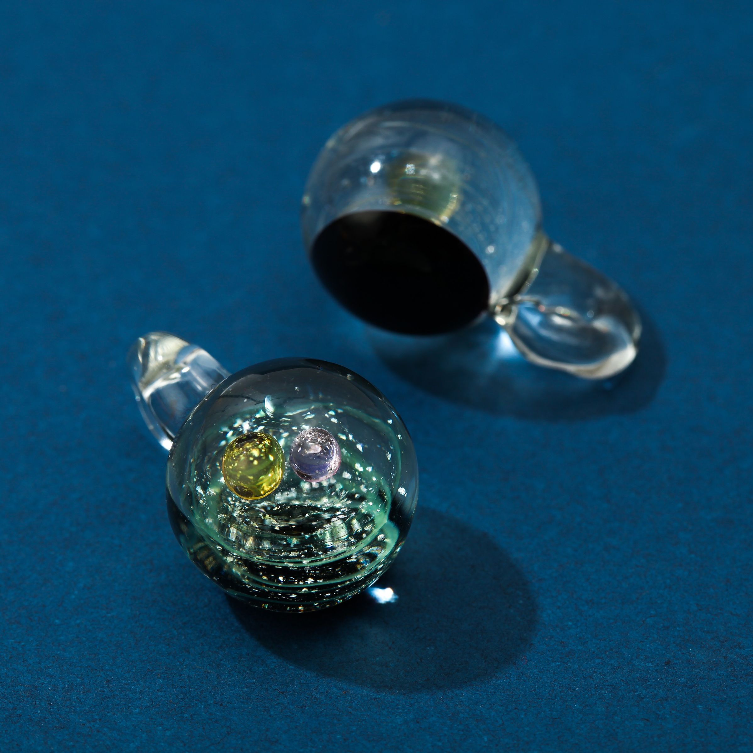 Starry Sky Glass Ball Necklace, Cosmic Glass Pendant, Fashionable Accessory, Dreamy Birthday Gift For Couples To Confess Their Love undefined