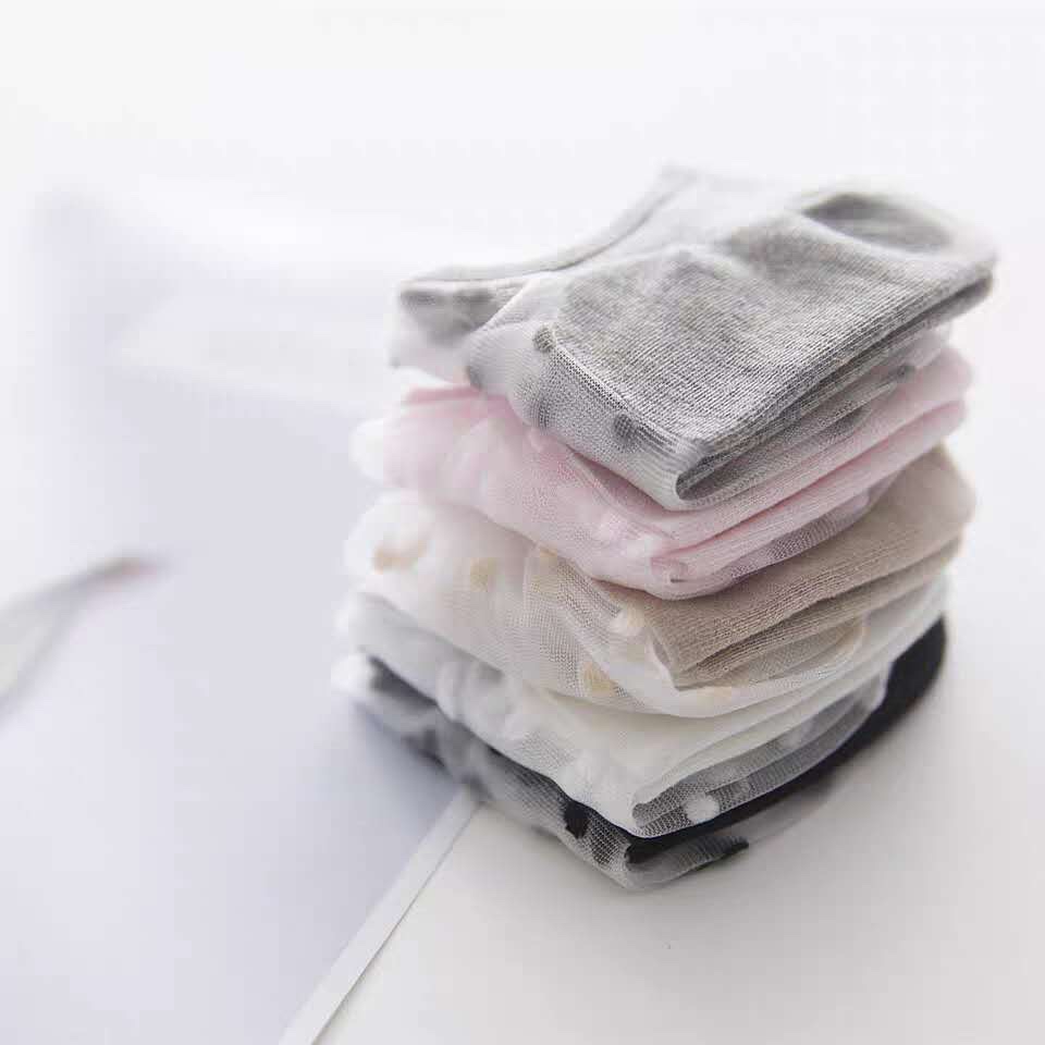 Ladies' invisible socks, glass fiber crystal socks, boat socks, Japanese and Korean socks, bean shoes and socks, cotton socks Item Picture