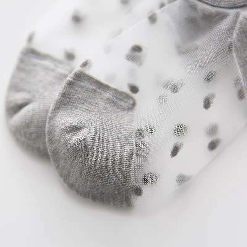 Ladies' invisible socks, glass fiber crystal socks, boat socks, Japanese and Korean socks, bean shoes and socks, cotton socks Specification image