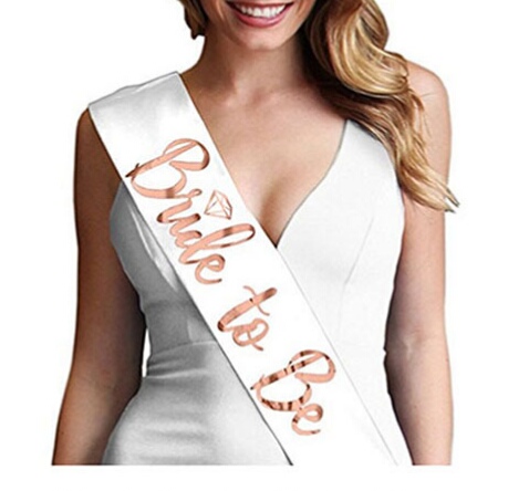 Specializing in the production of gold and silver embossed shoulder straps, etiquette straps, LOGO production, festival parties, Bride parties, bachelor parties, masquerade balls, Bride to be Specification image