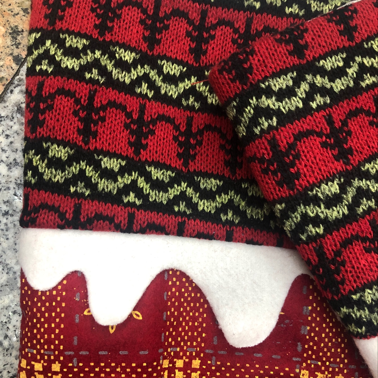 Fahrenheit Christmas Craft Christmas Decoration The Latest Christmas Socks Knitted Printed Figure Socks Specification drawing
