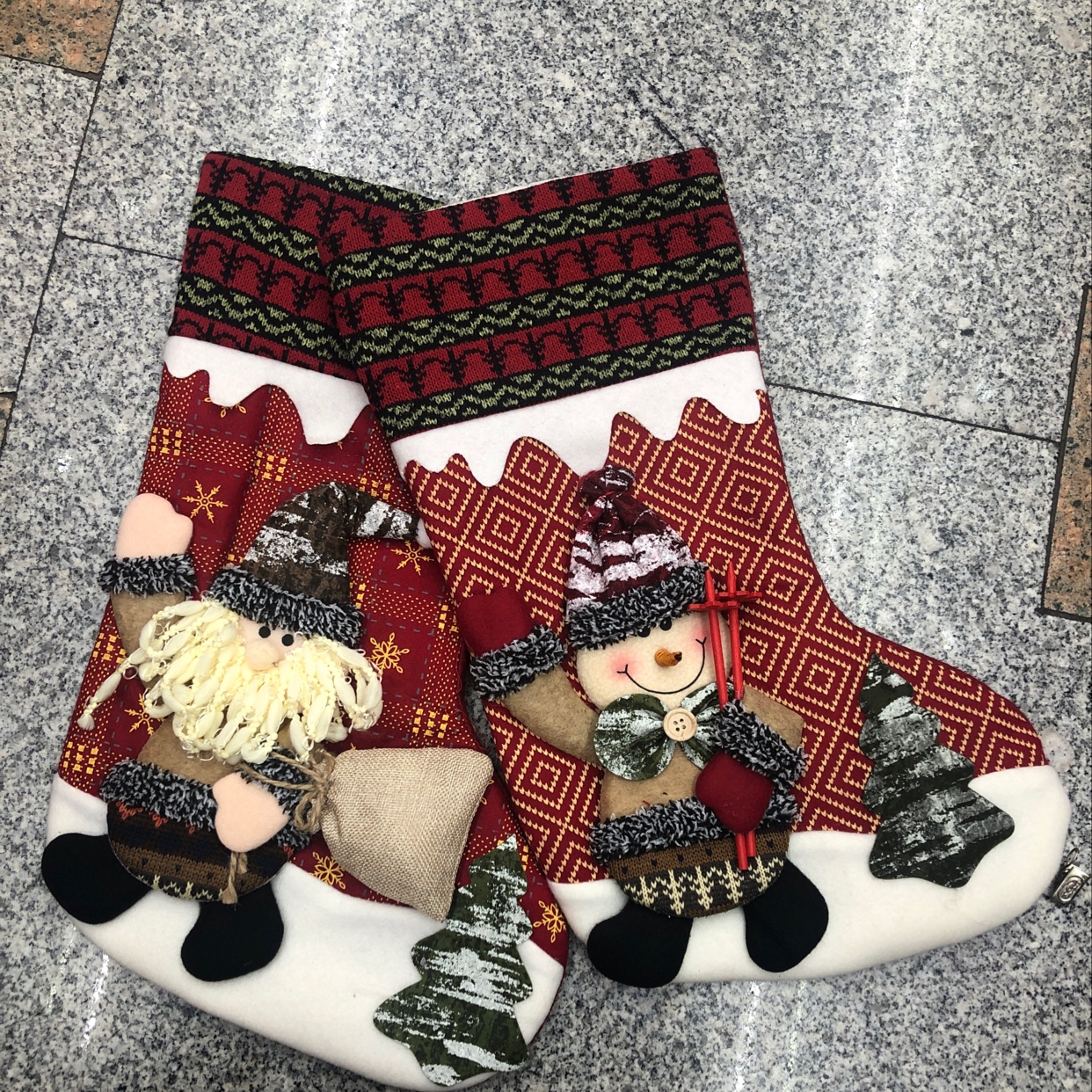 Fahrenheit Christmas Craft Christmas Decoration The Latest Christmas Socks Knitted Printed Figure Socks