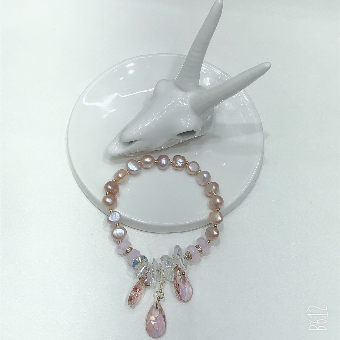 Original pearl bracelet ➕ pink crystal Internet celebrity style undefined