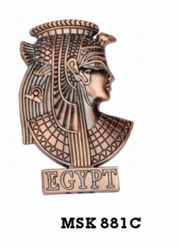 Cleopatra refrigerador adhesivo en relieve bronceado recuerdo