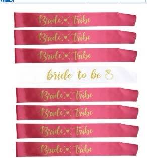 Specializing in the production of gold and silver embossed shoulder straps, etiquette straps, LOGO production, festival balls, parties, Bride parties, bachelor parties, masquerade balls, Bride to be undefined