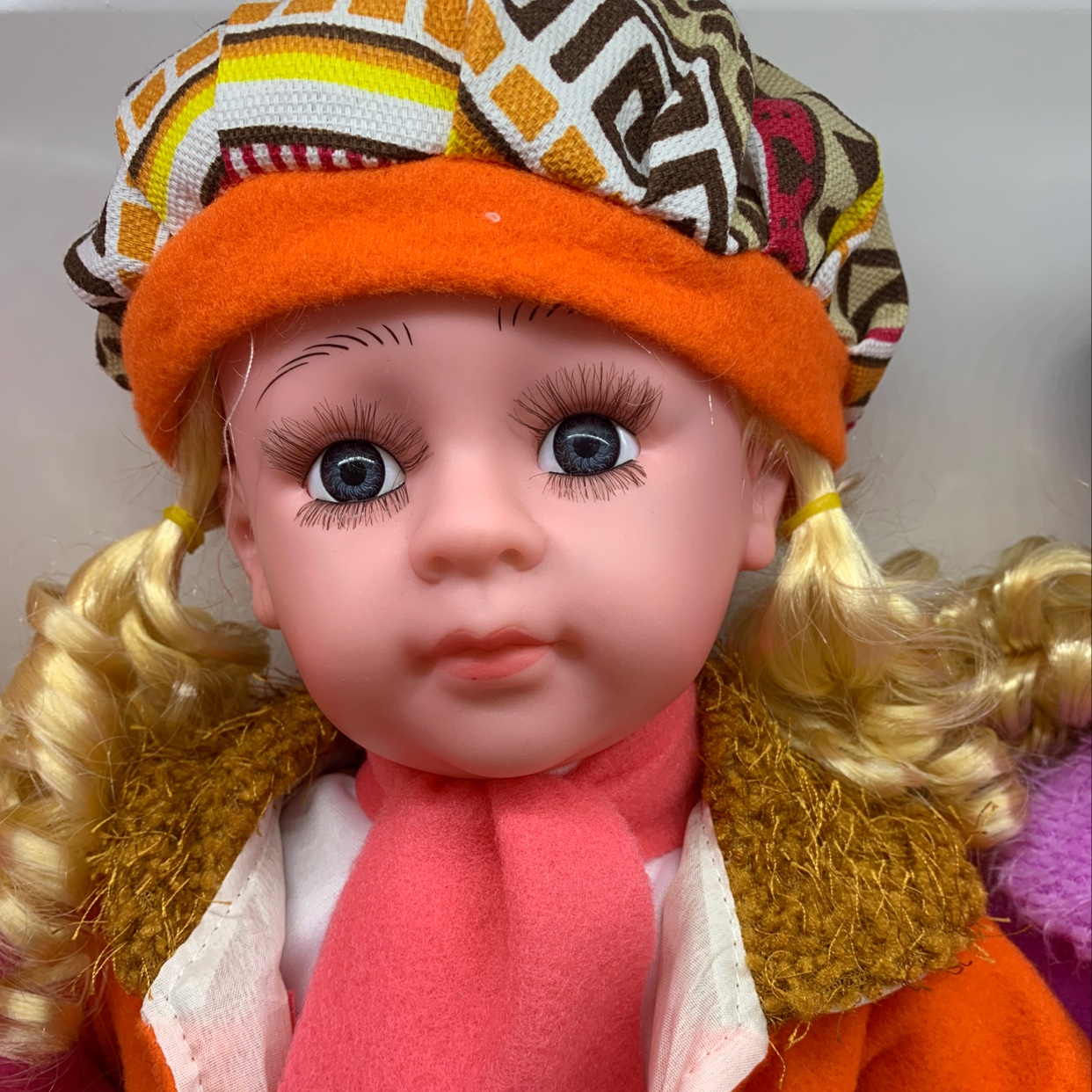 24寸仿真娃娃玩具婴花裙子橙色外套搪胶宝宝洋娃娃女孩童娃娃详情图2