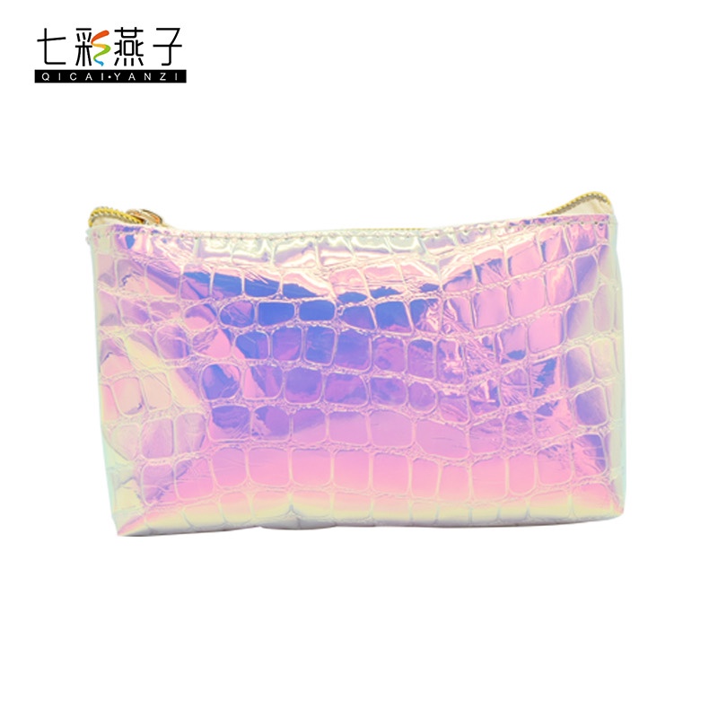 2020 nuevo radium fade color pequeño clutch bolsa de maquillaje para mujeres clutch bolsa de regalo portátil resistente al agua