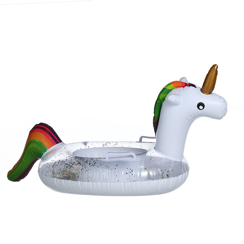 New children's inflatable water animal shape boat flamingo swimming ring