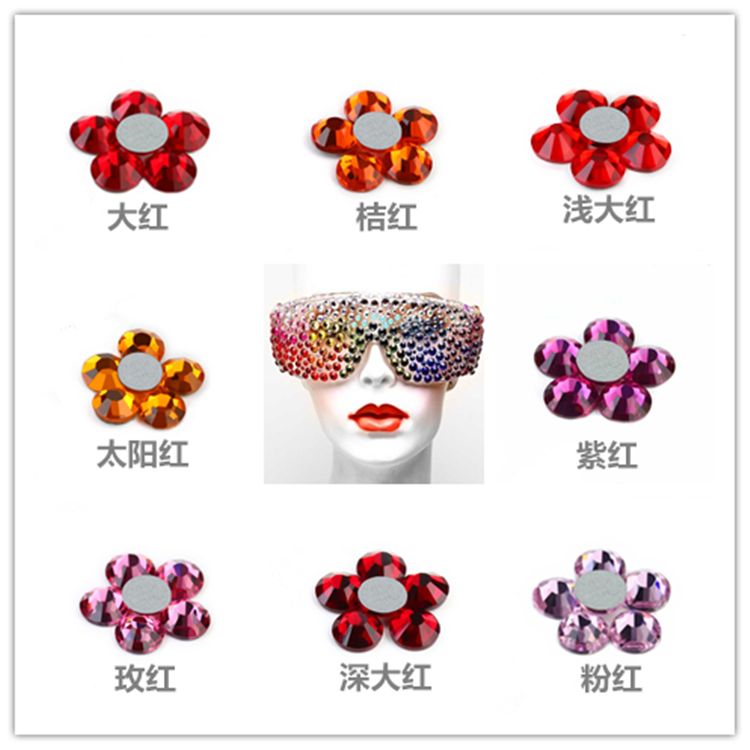 Imitation Auger cross-border supply nail accessories Nail flat diamond glass rhinestone DIY nail accessories thumbnail