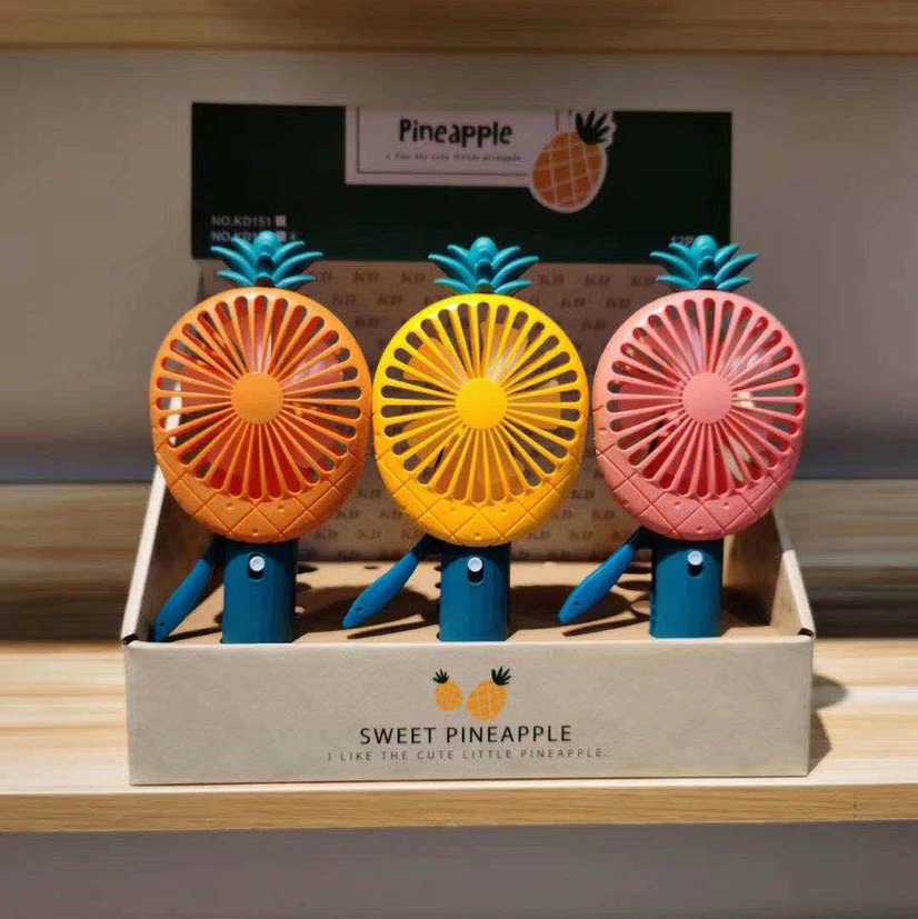 热卖水果系列手压单头喷雾小风扇 手压喷雾迷你小风扇 地摊热卖