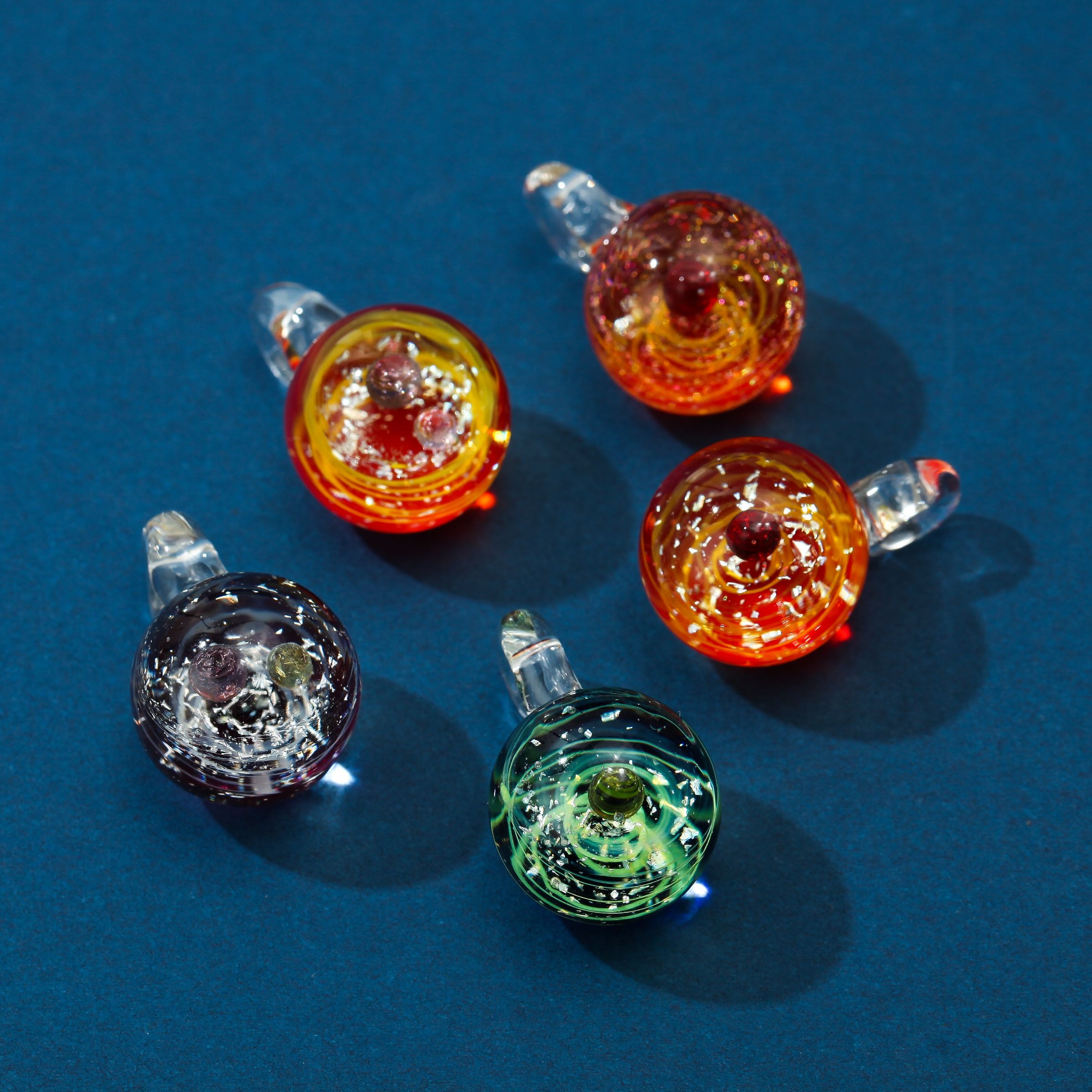 Starry Sky Glass Ball Necklace, Cosmic Glass Pendant, Fashionable Accessory, Dreamy Birthday Gift For Couples To Confess Their Love details Picture