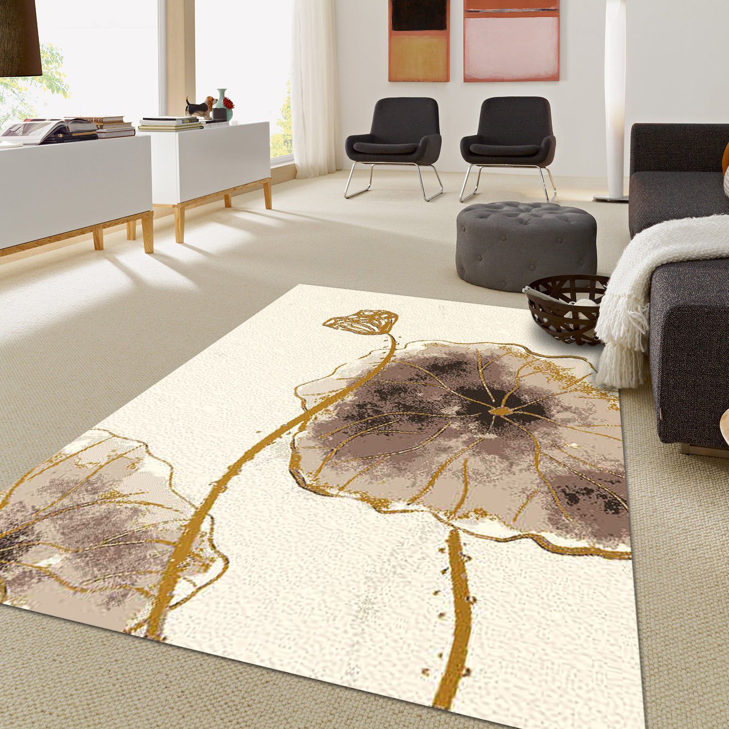 Modern Simple Living Room Tea Table Carpet Nordic Light Luxury Style Gray Gold Home Sofa Study Bedroom Bed Under The Mattress