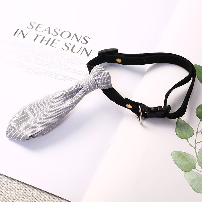 Pet collar manufacturer wholesale Korean version dog collar and tie adjustable universal collar and tie for both cats and dogs undefined