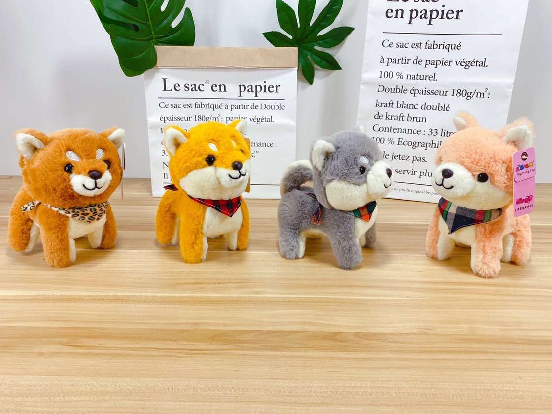 方巾名犬毛绒玩具毛绒公仔批发20cm