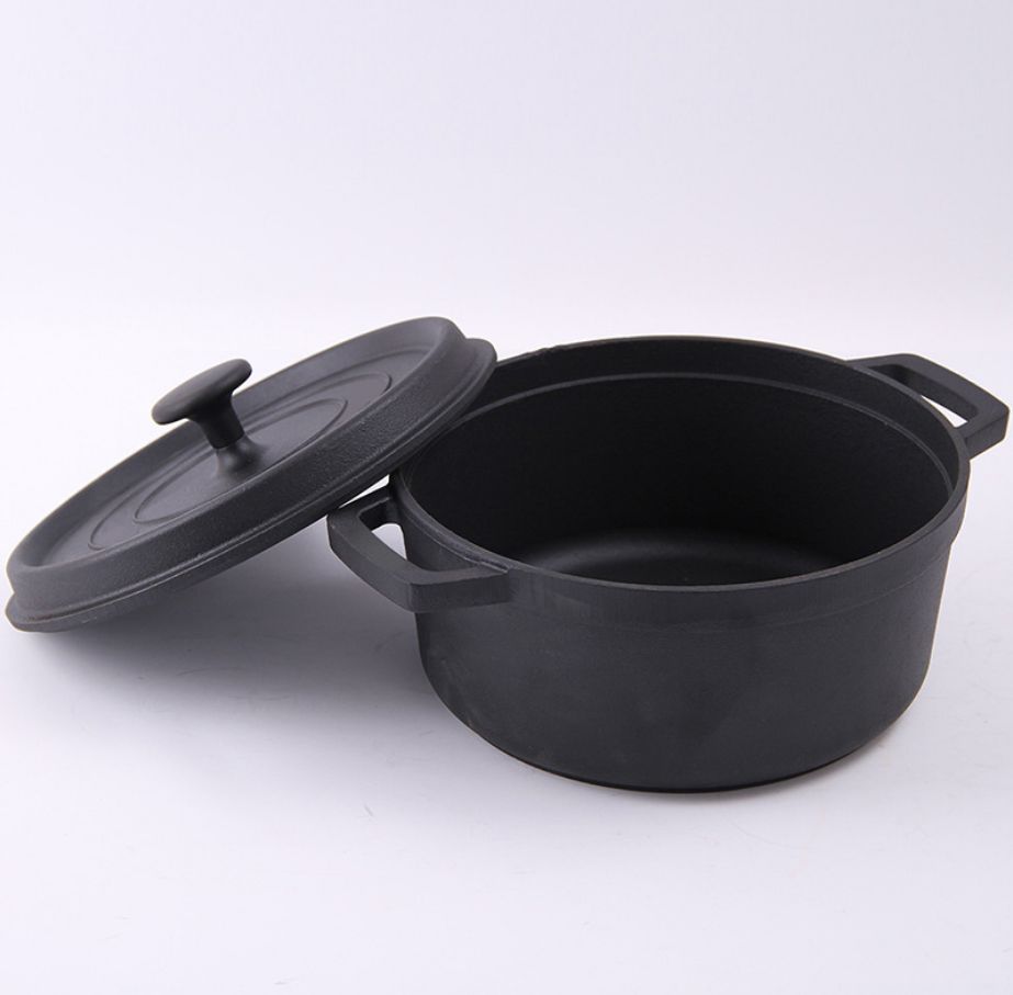 22 cm cast iron soup pot thickened double ear multifunctional stew pot cast iron boiler stove