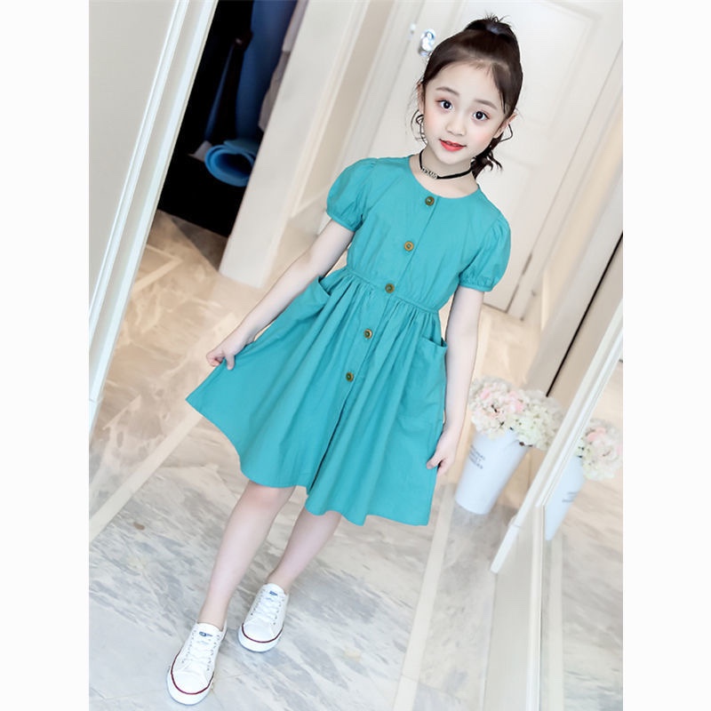 童装女童夏装连衣裙2020新款儿童洋气中大童纯棉裙子小女孩公主裙