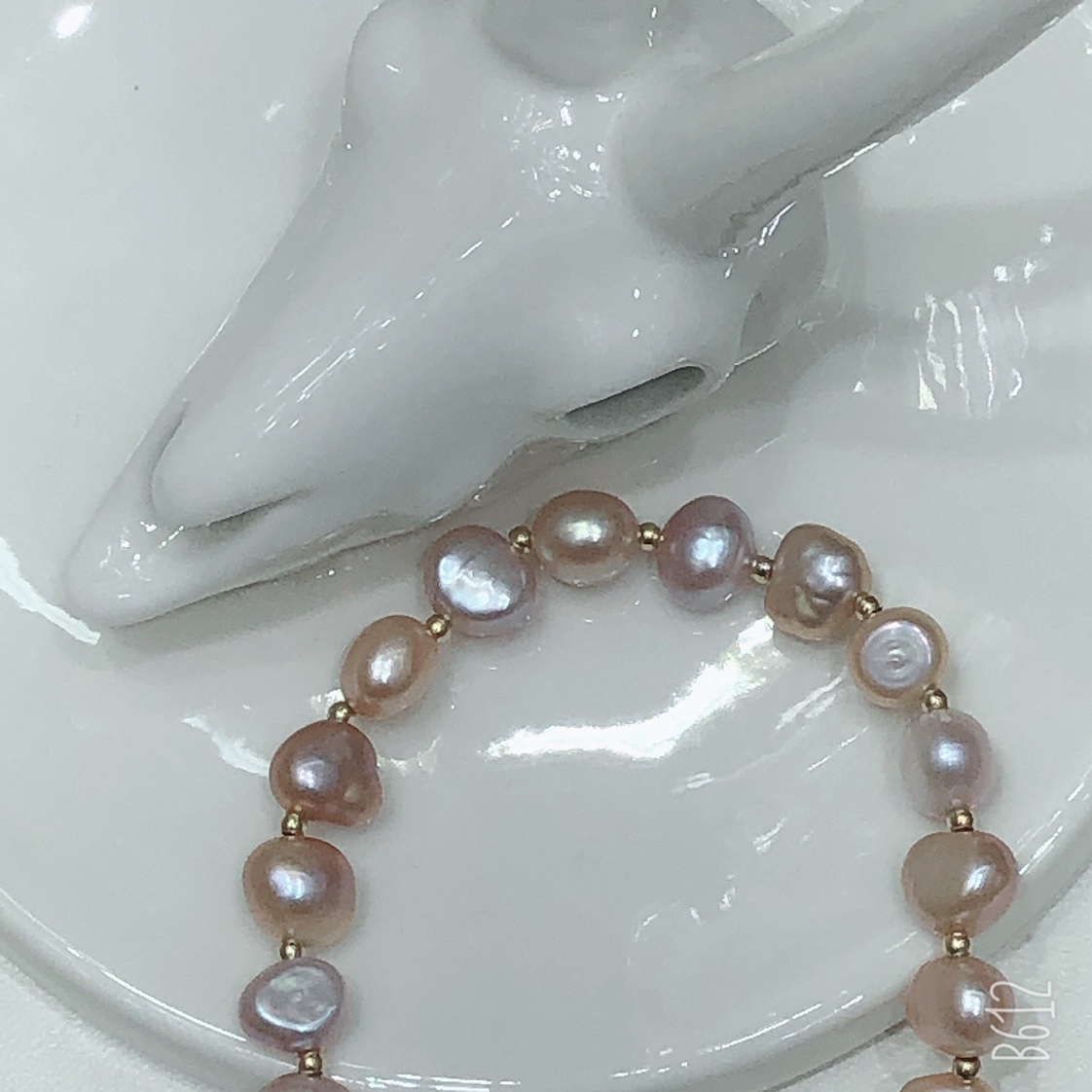Original pearl bracelet ➕ pink crystal Internet celebrity style details Picture