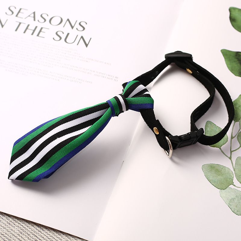 Pet collar manufacturer wholesale Korean version dog collar and tie adjustable universal collar and tie for both cats and dogs undefined