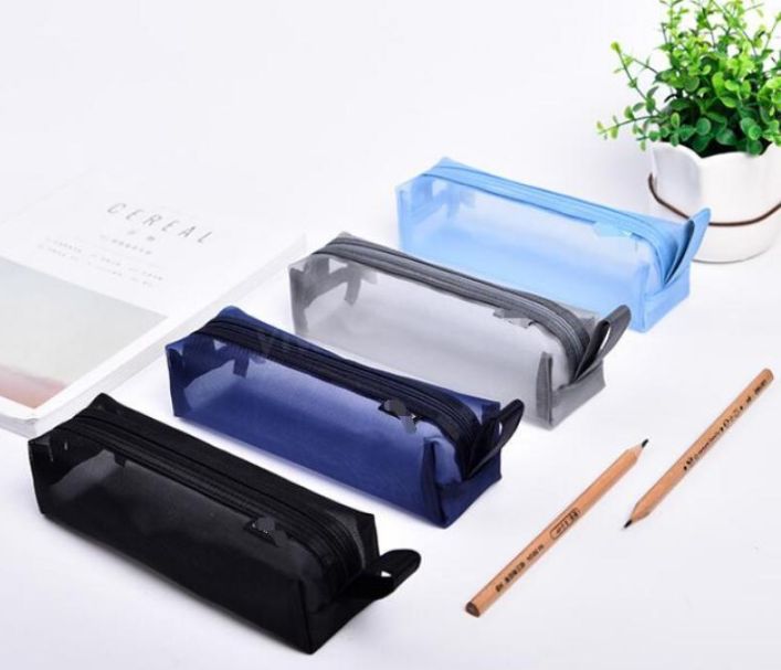 Large capacity high school test bag stationery bag transparent pen bag female simple junior high school students