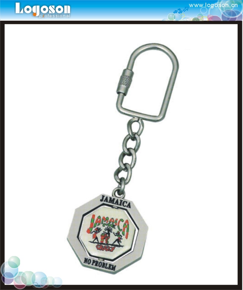 Key-shaped rotatable keychain gift and souvenir details Picture