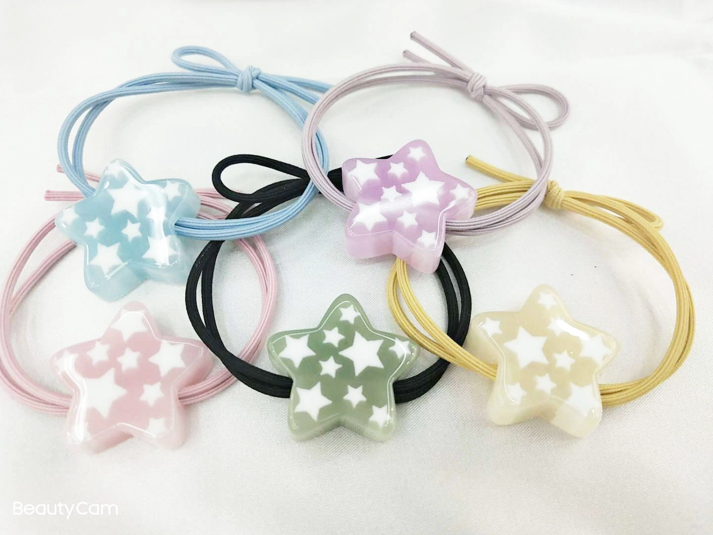 Jelly star circular knot double-layer rubber band detail image 1