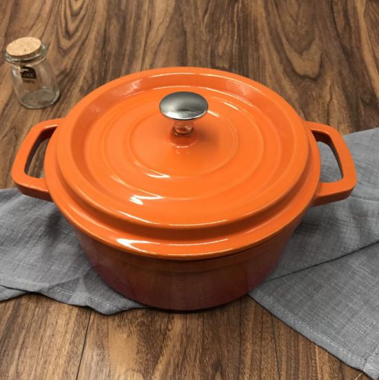24cm cast iron enamel soup pot thickened double ear multifunctional saucepan enamelled raw iron pot