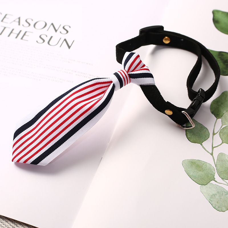 Pet collar manufacturer wholesale Korean version dog collar and tie adjustable universal collar and tie for both cats and dogs Item Picture