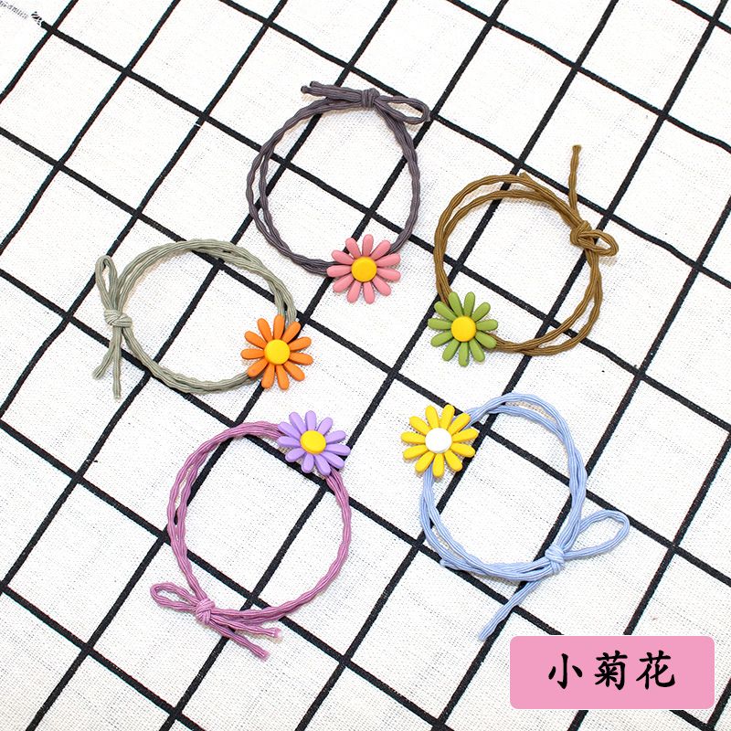 100 pieces/dozen Daisy hair cord rubber band web celebrity hair cord
