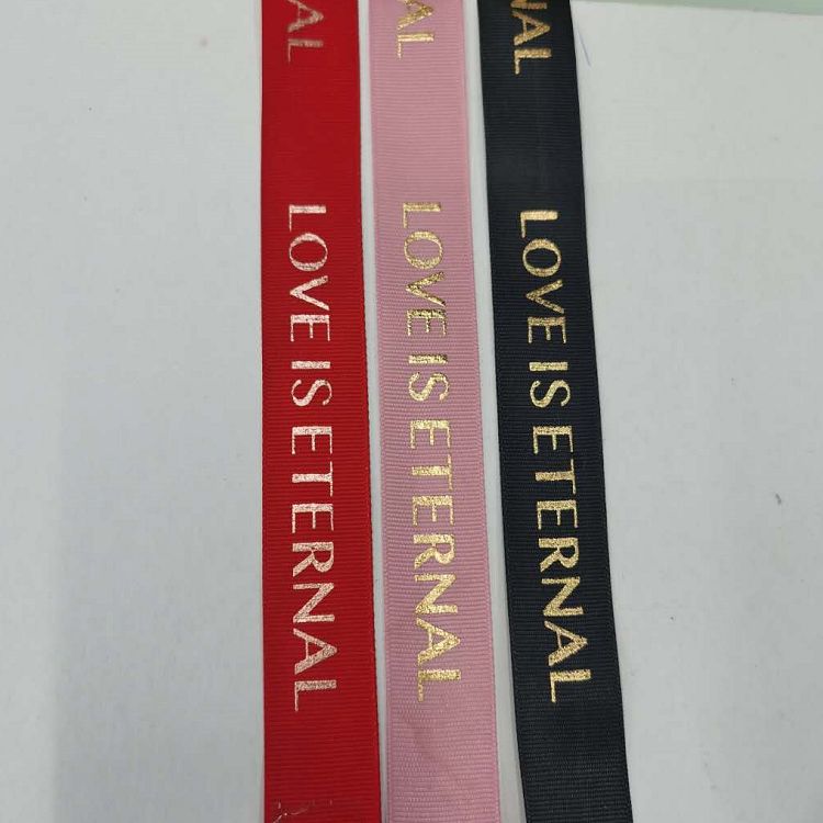 Various Sizes Polyester Ribbed Belt Printing Hot Stamping Pattern Pattern Manufacturers Direct Sales undefined
