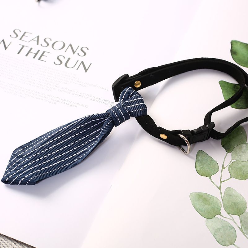 Pet collar manufacturer wholesale Korean version dog collar and tie adjustable universal collar and tie for both cats and dogs undefined