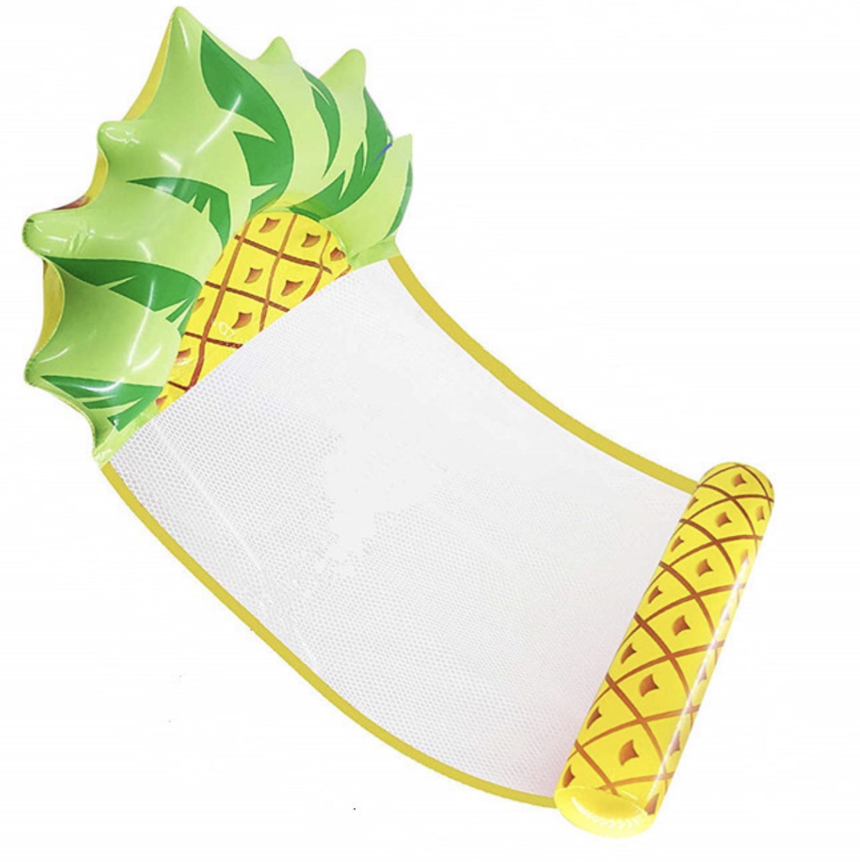 Inflatable PVC swimming ring pineapple recliner clamp net thumbnail