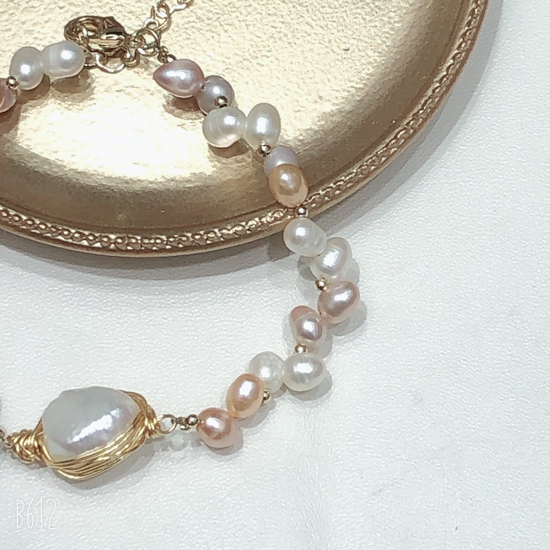 Original pearl bracelet ➕ copper wire white stone Internet celebrity style details Picture