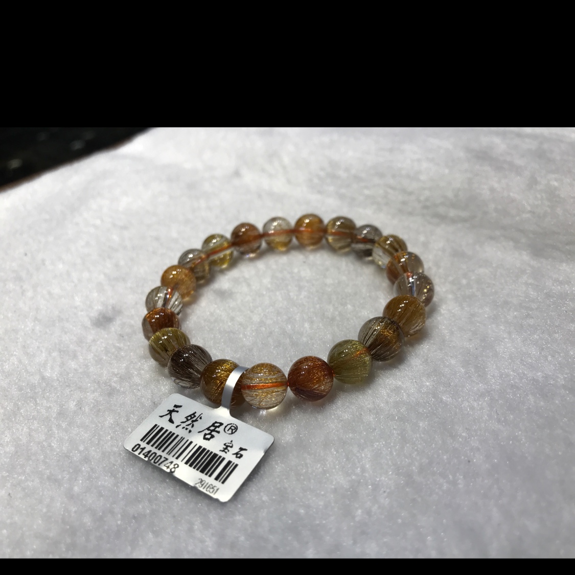 （天然居珠宝）金红发手链产品图