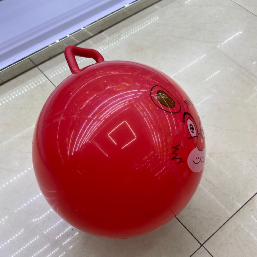 婴幼童充气玩具22公分手柄卡通贴标球产品图
