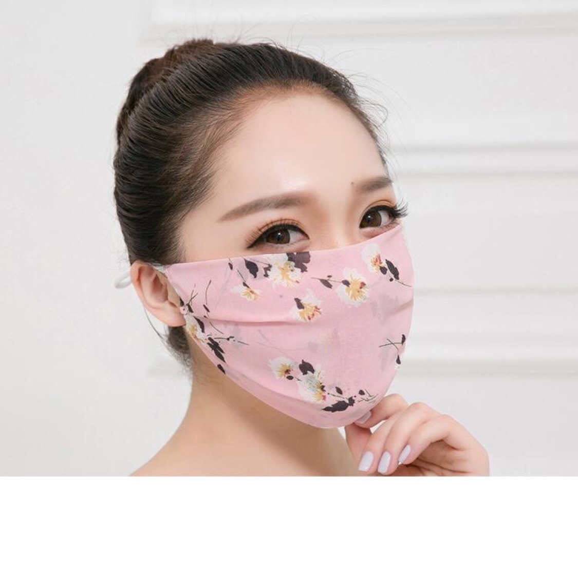 夏季冰丝口罩夏天薄款透气防晒尘防紫外线男女黑色真丝桑蚕丝面纱图