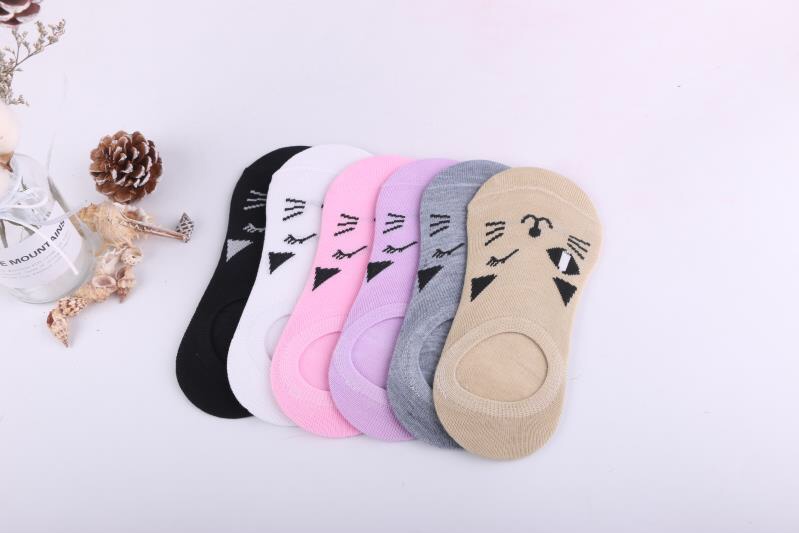Ladies' invisible socks, small boat socks, cartoon socks, three-dimensional socks, cotton socks, short socks, silk socks, thin cotton socks, summer socks, spring and autumn socks details Picture
