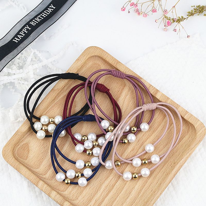 100 pieces/dozen web celebrity hot style 9 beads hair rope floor rubber band hair accessories thumbnail