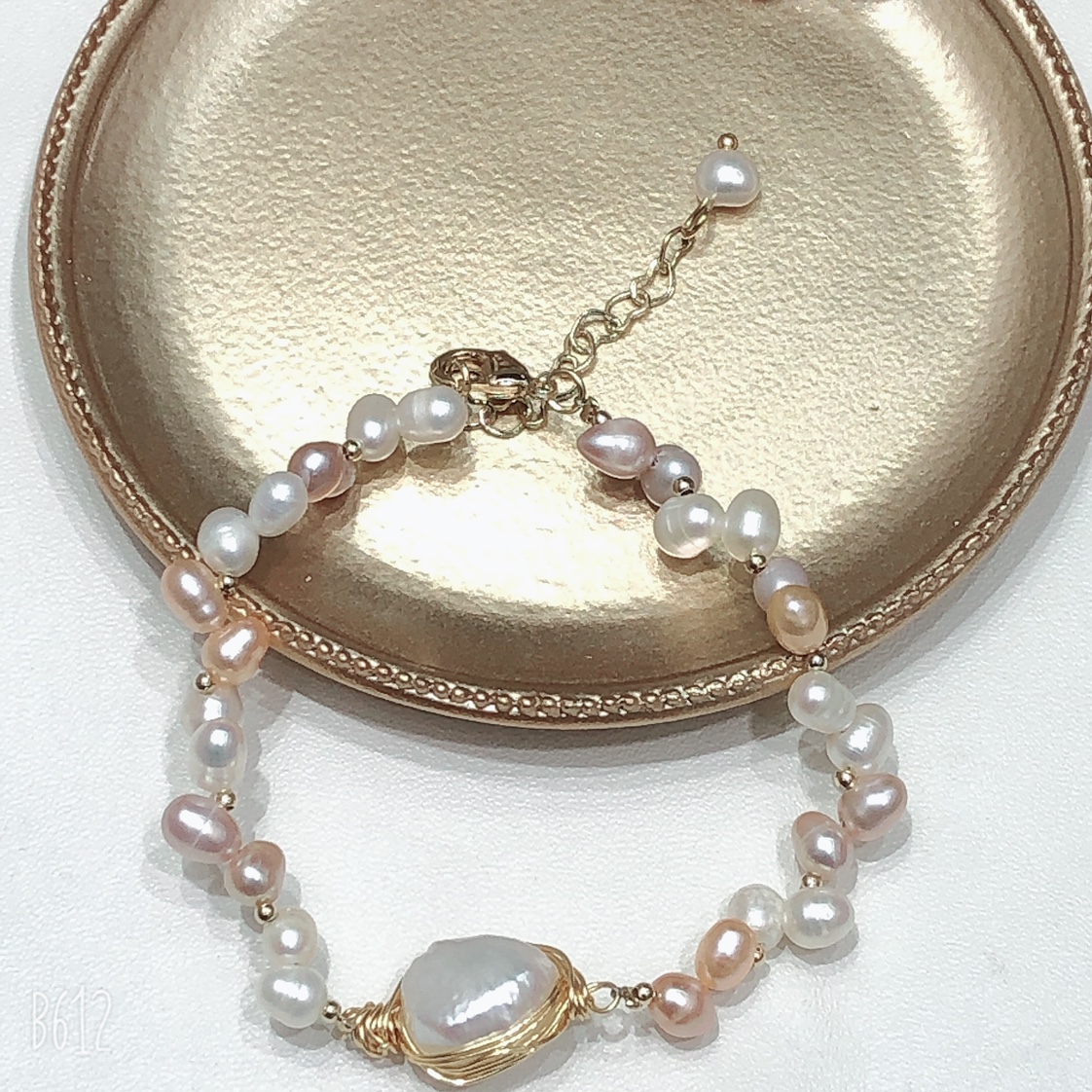 Original pearl bracelet ➕ copper wire white stone Internet celebrity style