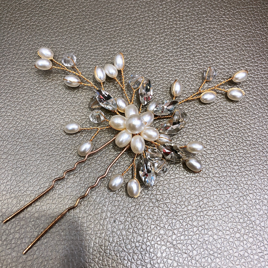 Korean Popular Hair Accessories Hairpin Headwear Pearl Crystal Popular