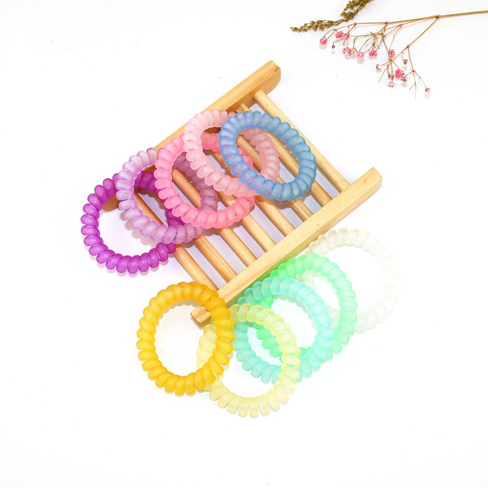 Female plastic rubber band bracelet with 100 / fog-covered phone cord thumbnail