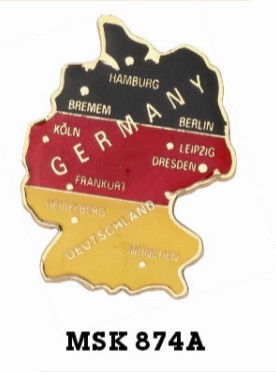 Brooch insignia National flag map colouring embossed commemorative insignia thumbnail