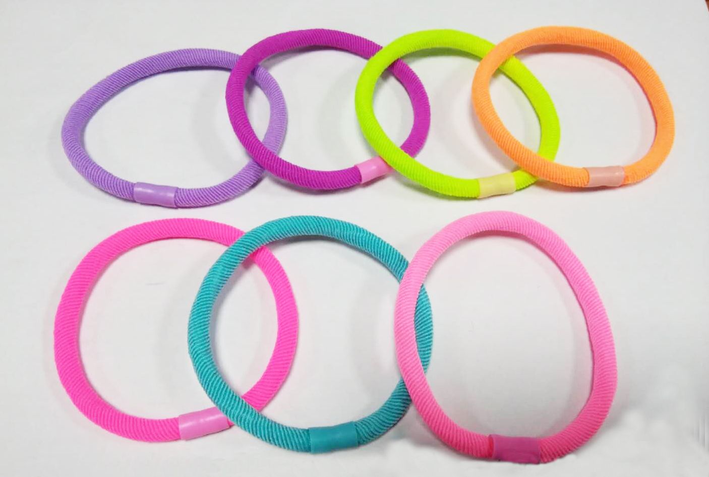 Fluorescent thick-textured rubber hose to adhesive rubber band