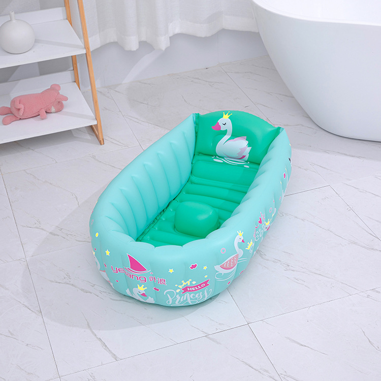 Thickened and insulated baby bath basin, inflatable bathtub, suitable for sitting, lying down, large babies, newborns and children, convenient to carry Specification image