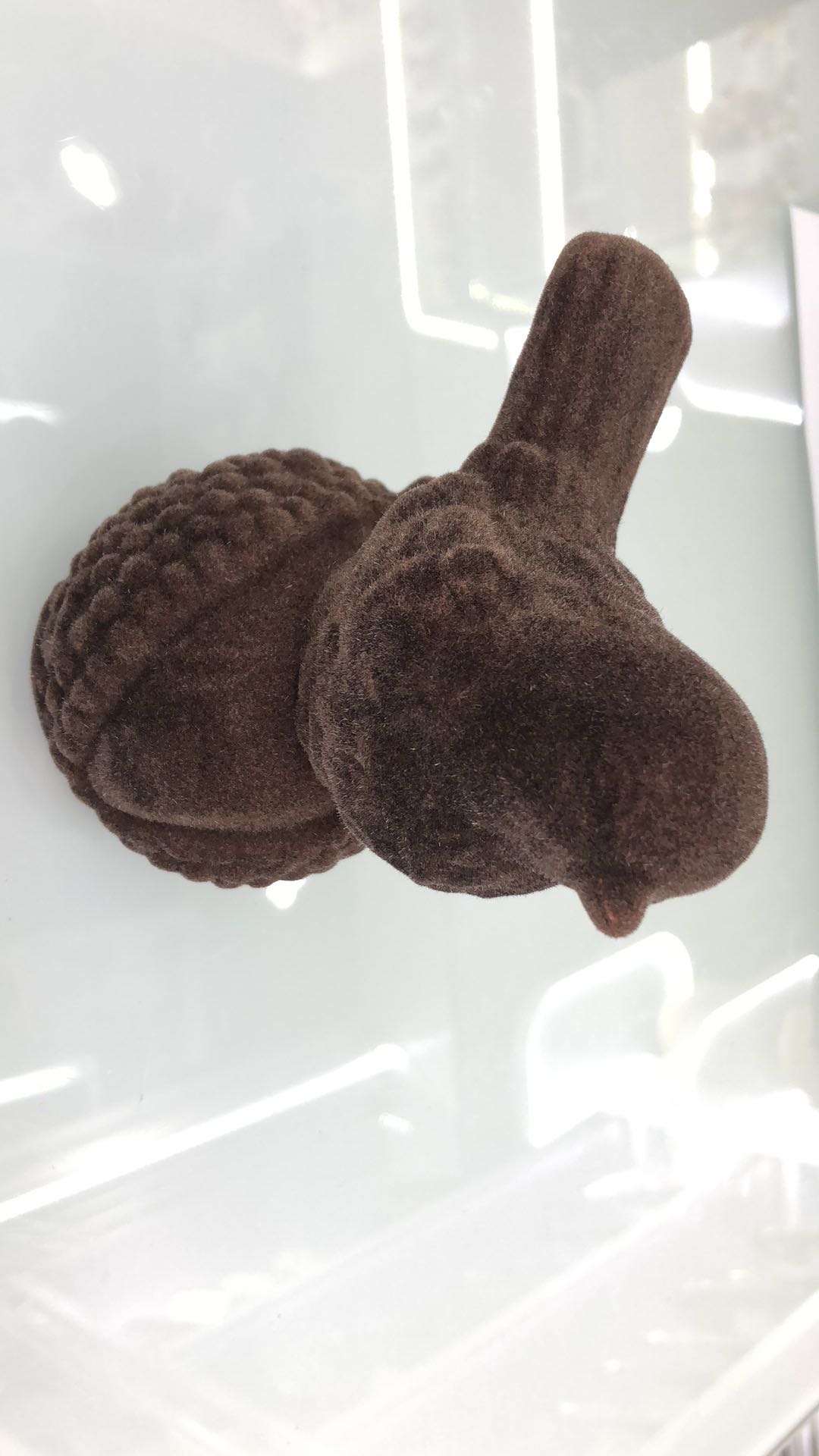 A plush bird figurine