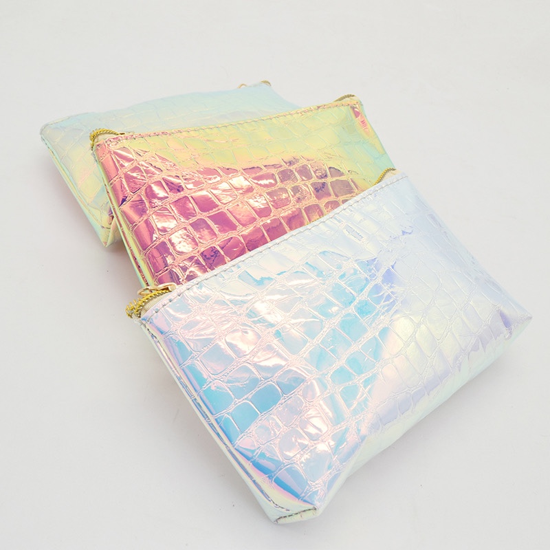 2020 nuevo radium fade color pequeño clutch bolsa de maquillaje para mujeres clutch bolsa de regalo portátil resistente al agua Specification image